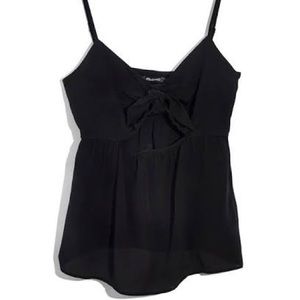 Madewell Silk Tie-Front Keyhole Cami NWT